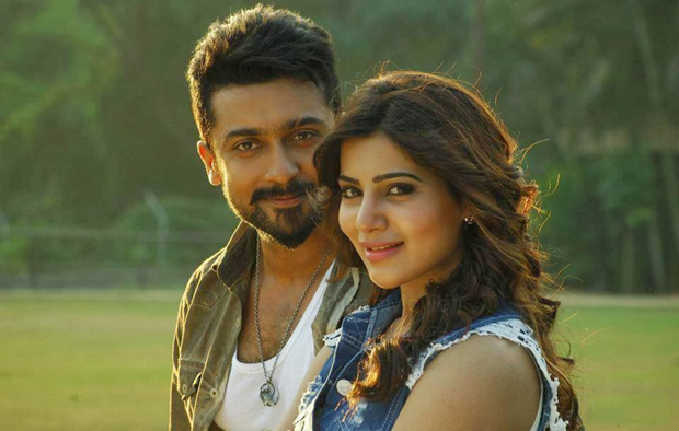 Suriya and Samantha in a still from Anjaan. Suriya and Samantha in a still from Anjaan.